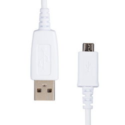 USB data cable (Micro USB) L=1000mm for mobile phones Samsung white