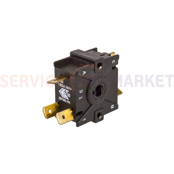 Mode switch 13A 250V (5 contacts) for Delonghi fan heater