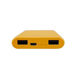 External battery GOLF D80GB Li-Polymer 2xUSB 5V 8000mAh 136x70x16mm for mobile phone yellow