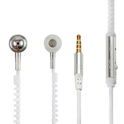 Headset for mobile phone Zipper (3.5mm jack) 32 Ohm 3mW L=1100mm white