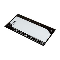 Glass door for electric oven 45-50l 485x235mm L fastening handles=128mm Saturn