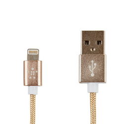 USB data cable (Lightning) Belkin in braid L=1200mm for mobile phone iPhone 5 Apple gold