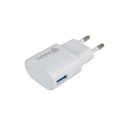 Charger Inkax CD-08-IP (input 220V output USB 5V 1A) + USB/Lightning cable for mobile phones.