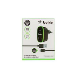 Belkin Charger (input 220V output USB 5V 2.1A) + USB/Lightning cable for mobile phone black