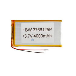 Полимерный аккумулятор BW 3766125P 3,7V 4000mAh 65x123x??mm