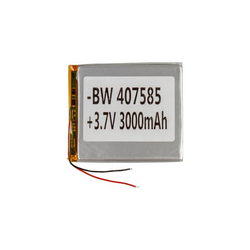 Полимерный аккумулятор BW 407585P 3,7V 3000mAh 76x86x??mm
