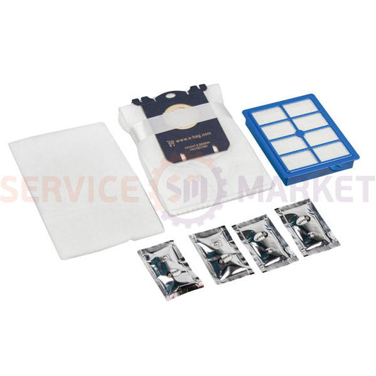 Microwave Bag Set (4 pcs.) USK9S S-BAG + Motor Filter + Outlet HEPA + Aroma for Electrolux Vacuum Cleaner