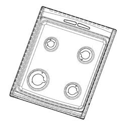 Robocha enameled surface for Zanussi stove 3422347447