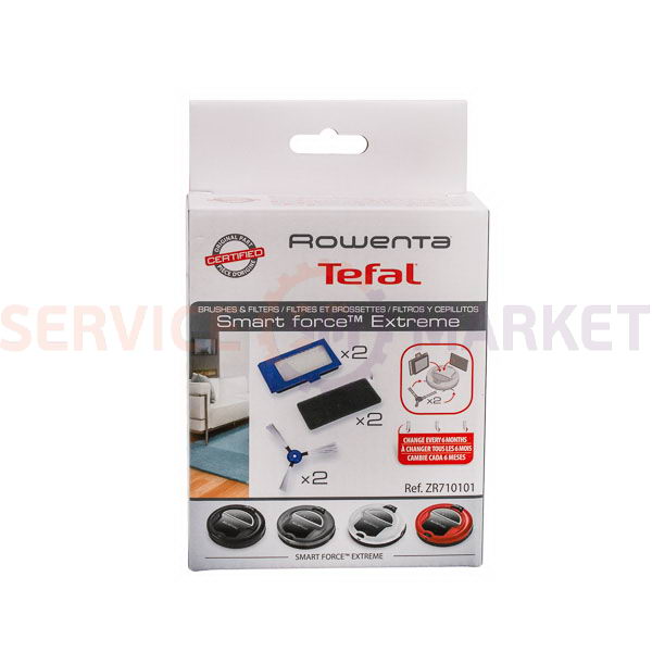 Set of HEPA filters and foam + brushes for the side edges of the Rowenta robot vacuum cleaner