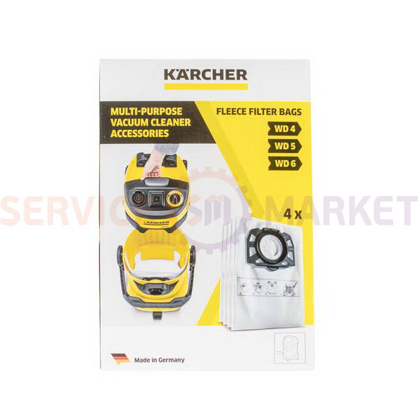 Set of microwave bags (4 pcs) for Karcher vacuum cleaner
