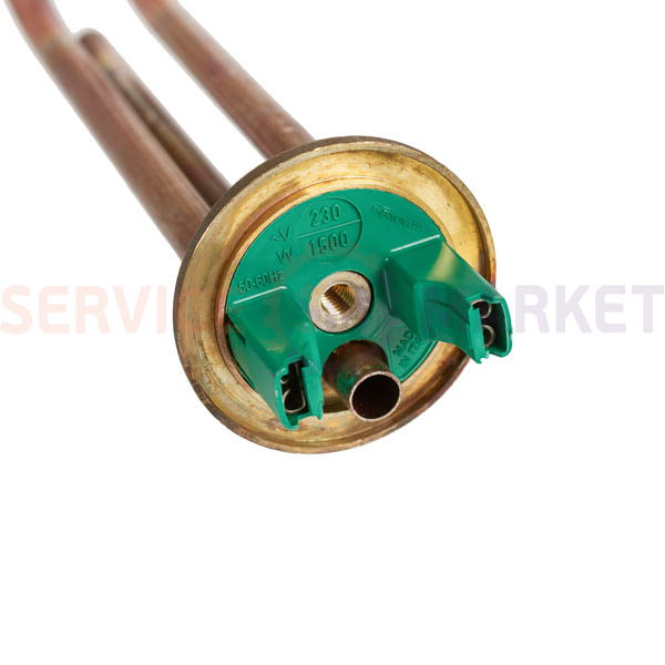 Water heating element 1500W (copper L-shaped) flange 48mm Hi-Therm (sensor + anode thread M8 place)
