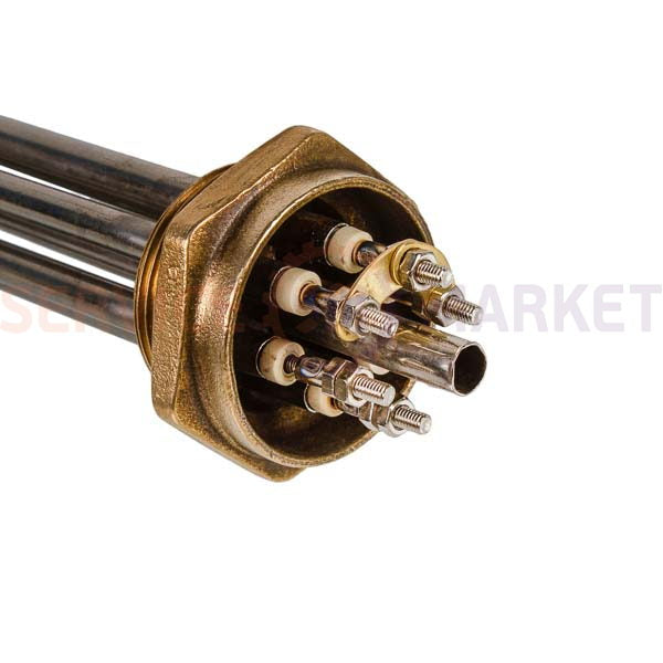 Heating element block 12000W 220V (stainless steel), L=395mm nut 1.5" (48mm) for electric boiler SANAL