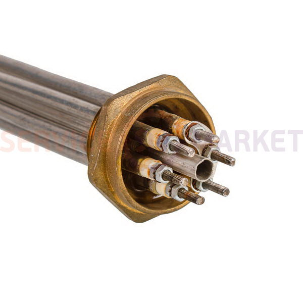 Heating element block 15000W 220-380V (stainless steel), L=485mm nut 1.5" (48mm) for electric boiler BALCIK