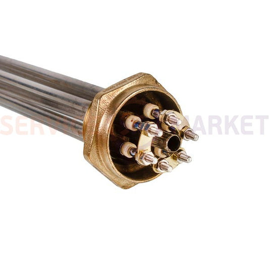 Heating element block 4500W 380V (stainless steel), L=265mm nut 1.5" (48mm) for electric boiler SANAL