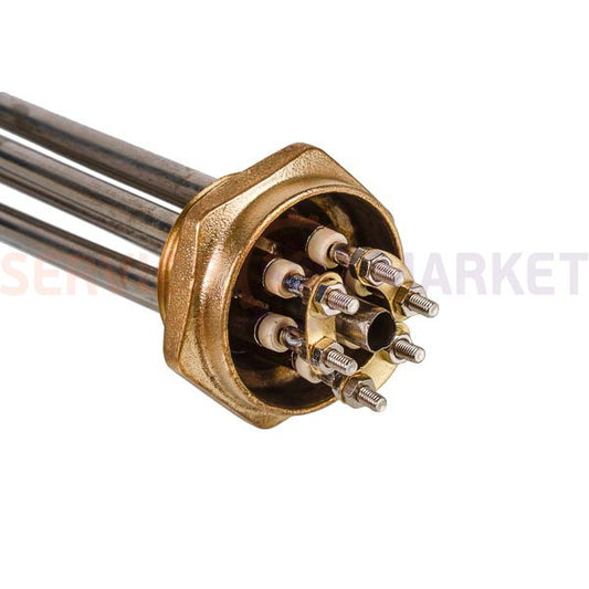 Heating element block 9000W 220-380V (stainless steel), L=325mm nut 1.5" (48mm) for electric boiler SANAL