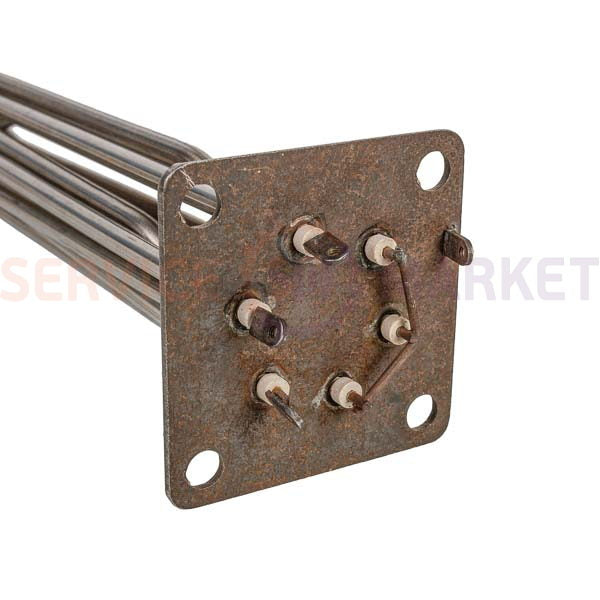 Heating element block 15000W 220V (stainless steel), L=320mm flange 100x100mm for electric boiler