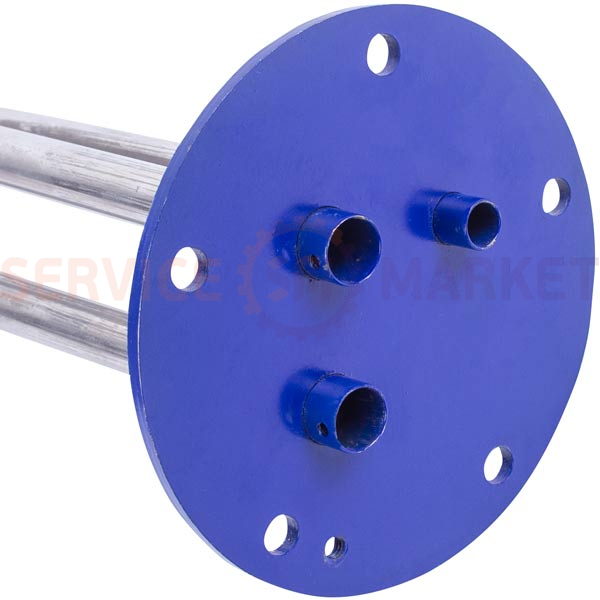 Flange for dry heating elements for a boiler D external=137mm L tubes=375/350/350mm Remon Novatec, Chaika