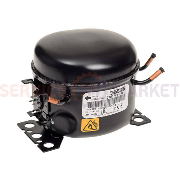 Компрессор для холодил. Атлант СТВ57Н5-04 R600a 91W (с пуск. реле КK13)