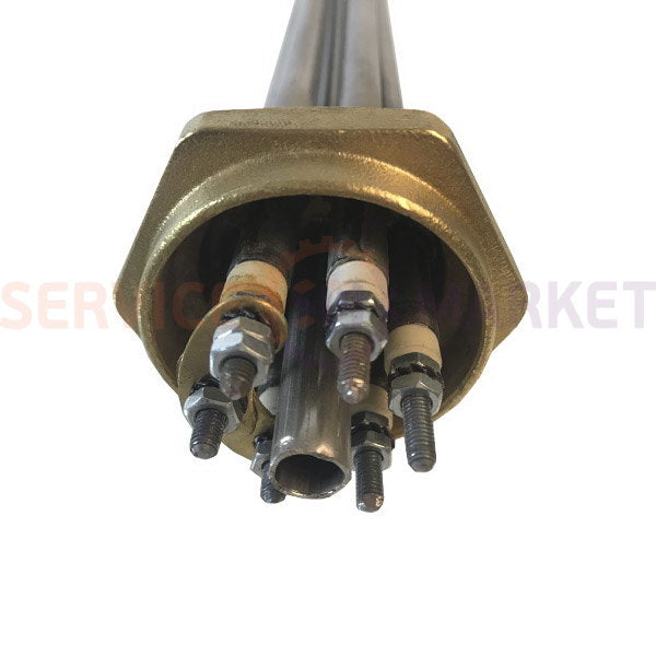 Heating element block 2500W 220V (stainless steel), L=185mm nut 1.5" (48mm) for electric boiler FER