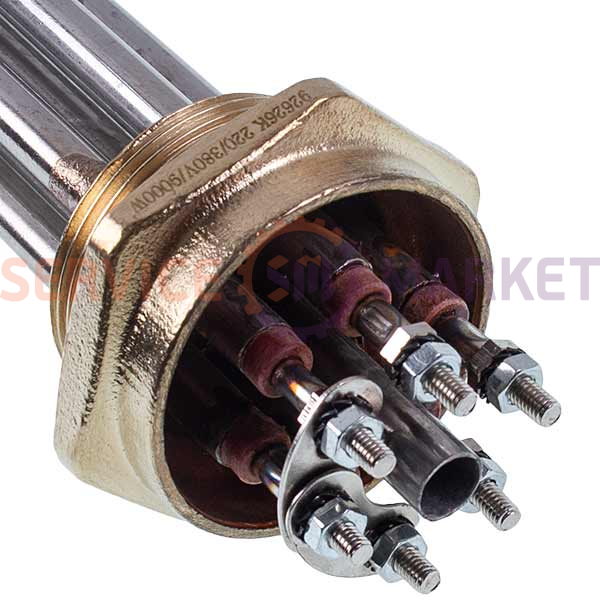 Блок тенів 9kW 220-380V (нержавіюча сталь) L=335mm гайка 1,5&apos&apos для електричного котла Koolwen