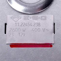 Square burner EGO 11.22454.238 2600W 400V 220x220mm