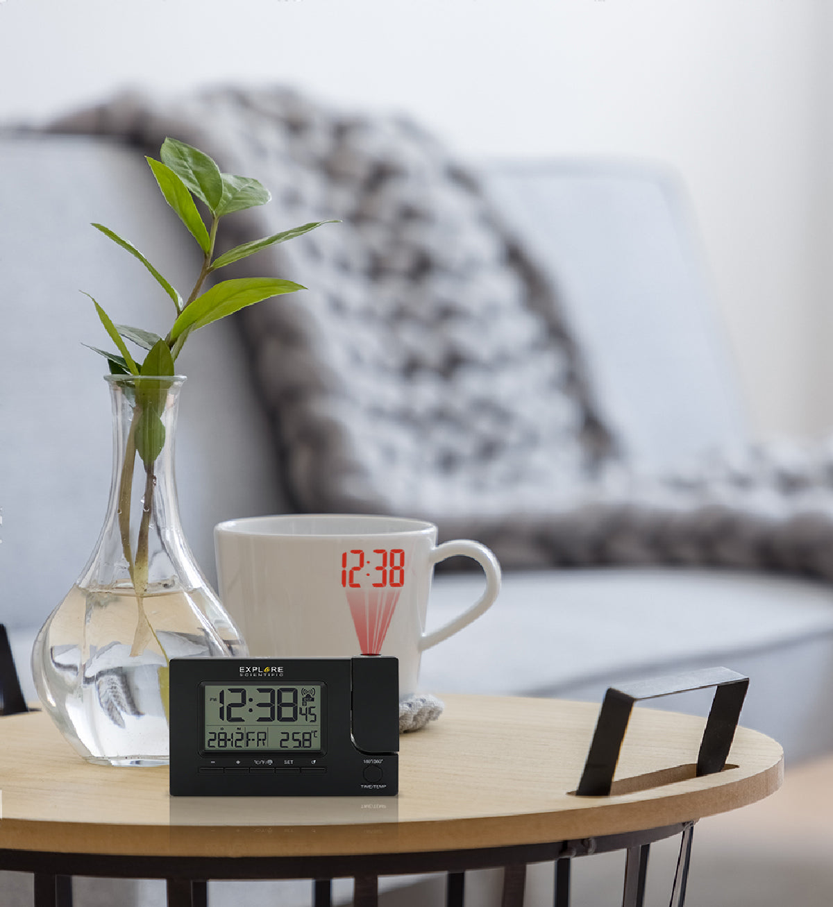 Explore Scientific Slim Projection RC Dual Alarm Black (RDP1003CM3LC2) Projection Clock