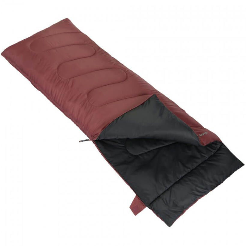 Vango Ember Single 2 Season Square Black Sleeping Bag | ThermoLock Insulation For Festival Camping Scouting