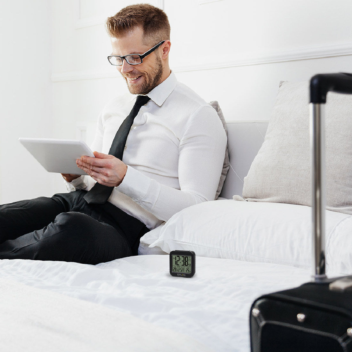 Explore Scientific Compact RC Alarm Black (RDC1008CM3000) Table Clock