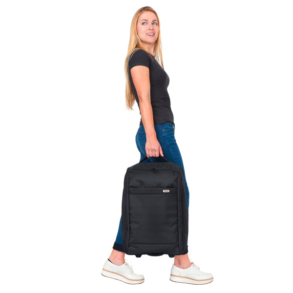 TravelZ Foldable 34 Black Wheeled Travel Bag