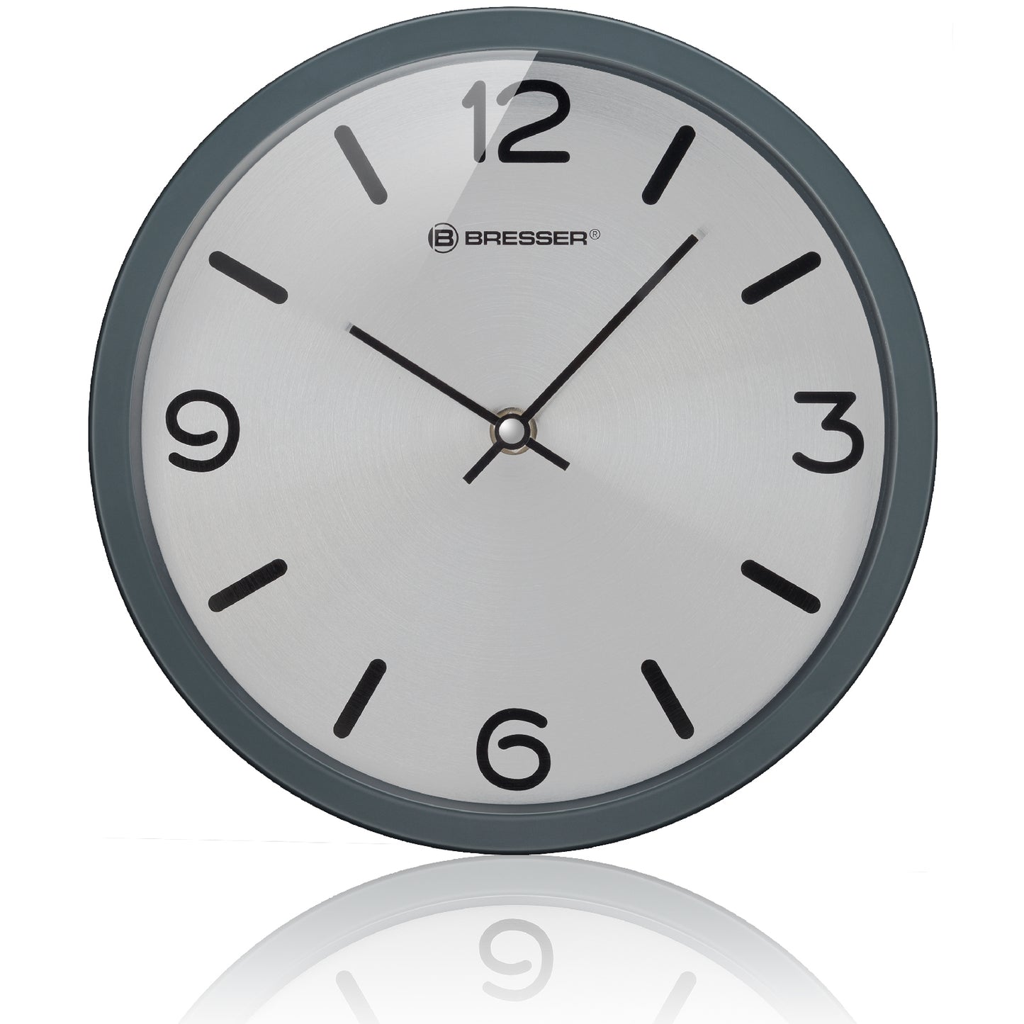 Wall Clock Bresser MyTime Silver Edition Digit Grey (8020316MSN000)