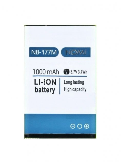 Battery NB-177 Li-ion 3.7V 1000mAh for mobile phone i177 Nomi