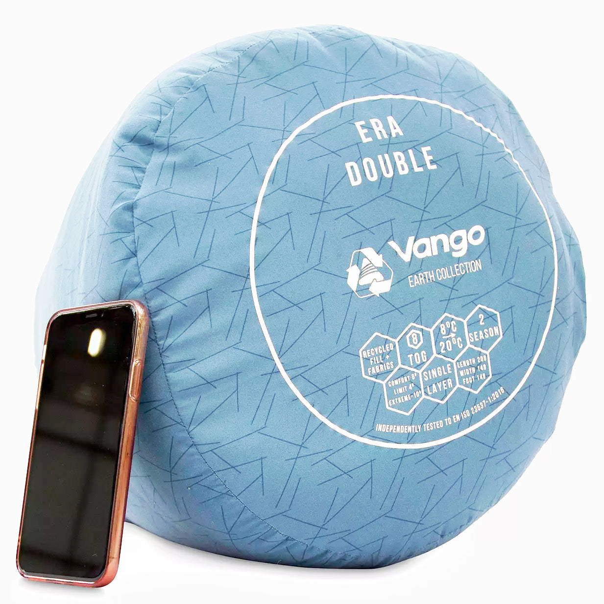 Sleeping bag Vango Era Double/+5°C Bluestone Grass Print Twin (SBRERA BAVS68)
