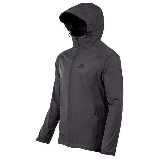Men's Windbreaker Highlander Stow & Go Pack Away Rain Jacket 6000 mm Black XL (JAC077-BK-XL)