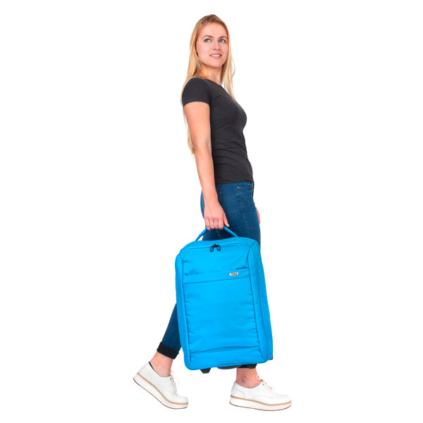 TravelZ Foldable 34 Blue Wheeled Travel Bag