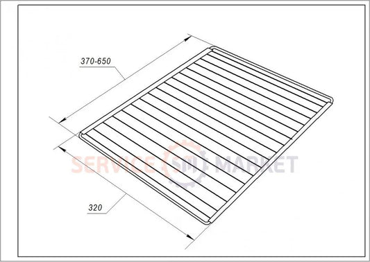 Решітка розсувна 370-650х320mm для духовки (універсальна)