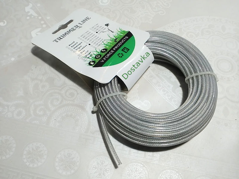 12м 3.0 мм гладкий трос нейлон