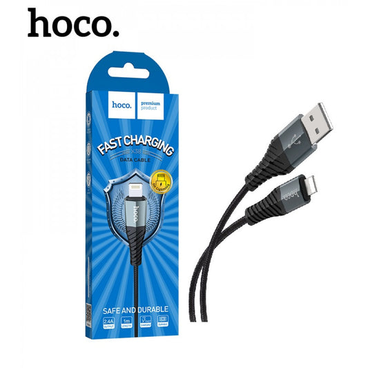Lightning Cable 2.4A (1m) — Hoco X38 — Black