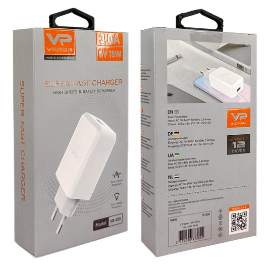 Home Charger | 2.4A | 1U – Viva AD14 – Black