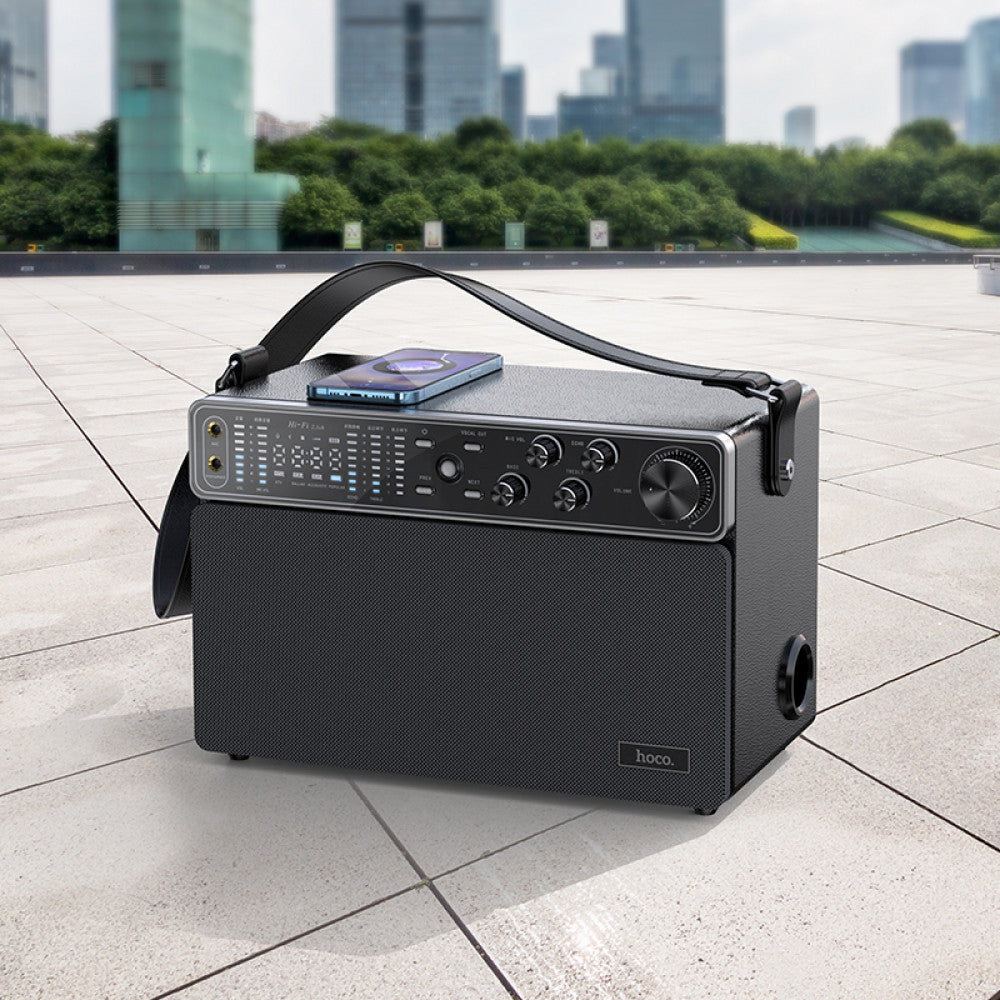 Bluetooth Speaker & 2 Microphones – Hoco BS50 Chanter – Black