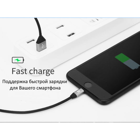 Lightning cable 2A (1m) - Rock Space (RCB0509) M5 Metal