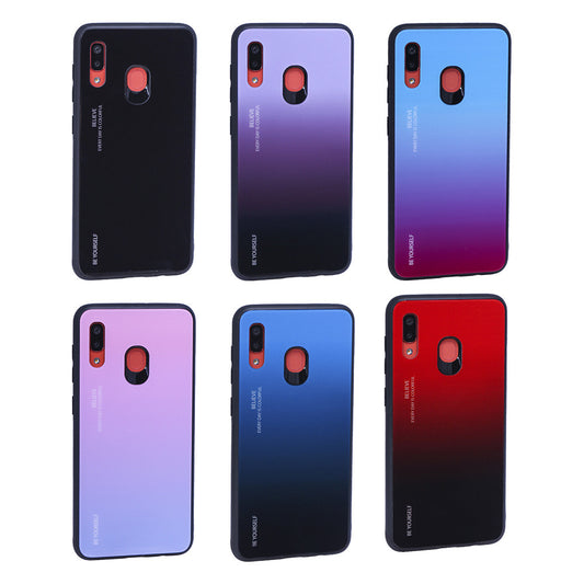 Gradient Glass Case – Samsung A30 2019 – Red
