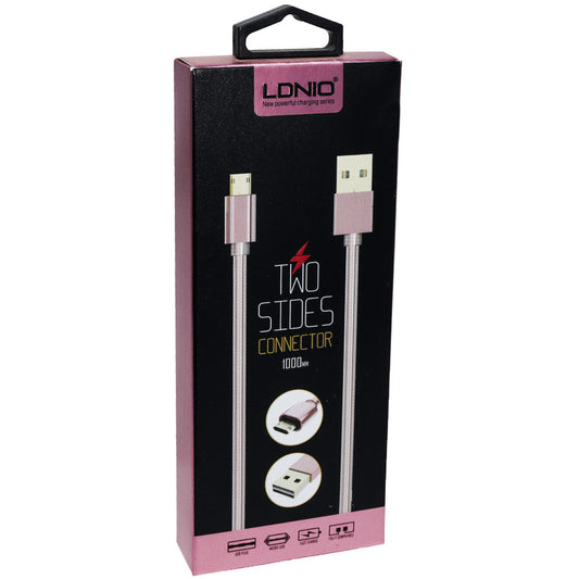 Micro 2.4A Cable (1m) — Ldnio LS24 Pink