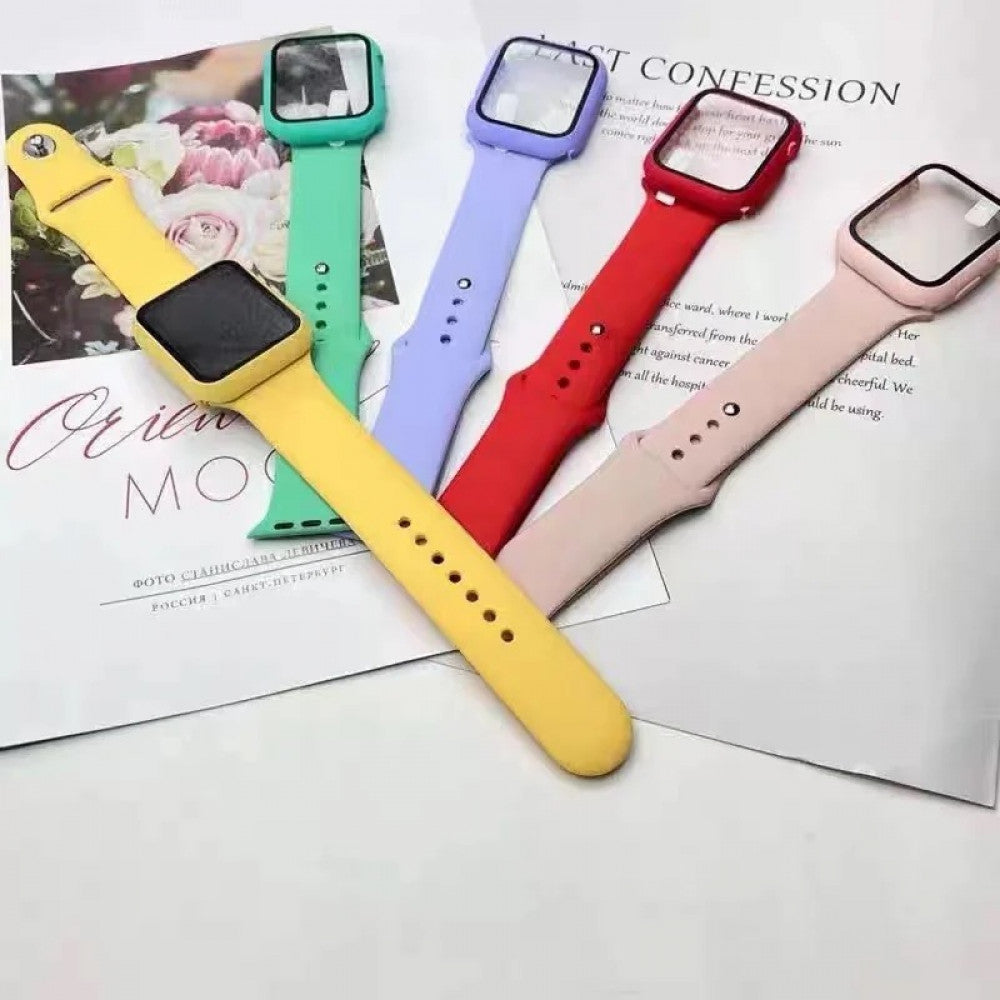 Reminets Silicon & Glass – Apple Watch 38 mm | 40mm - Pink Sand