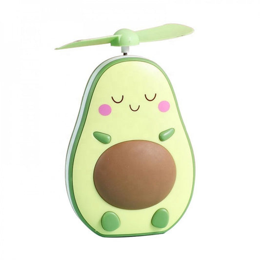 Avocado Portable Mini Fan + LED Mirror - Green Brown
