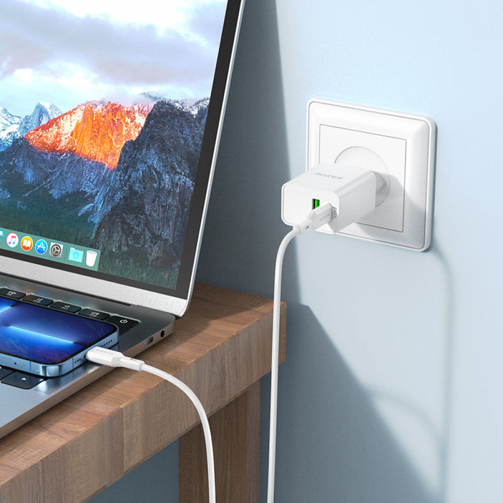 Home Charger | 20W | PD | QC3.0 – Borofone BA69A – White