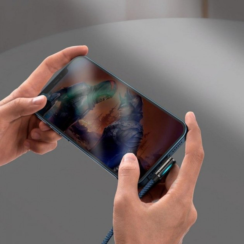 Lightning cable 2.4A (2m) - Baseus (CACS000103) Legend Series Elbow - CACS000103 Blue