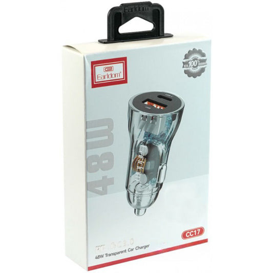 Car Charger | 2.4A | 1U | 1C - Earldom ES-CC17