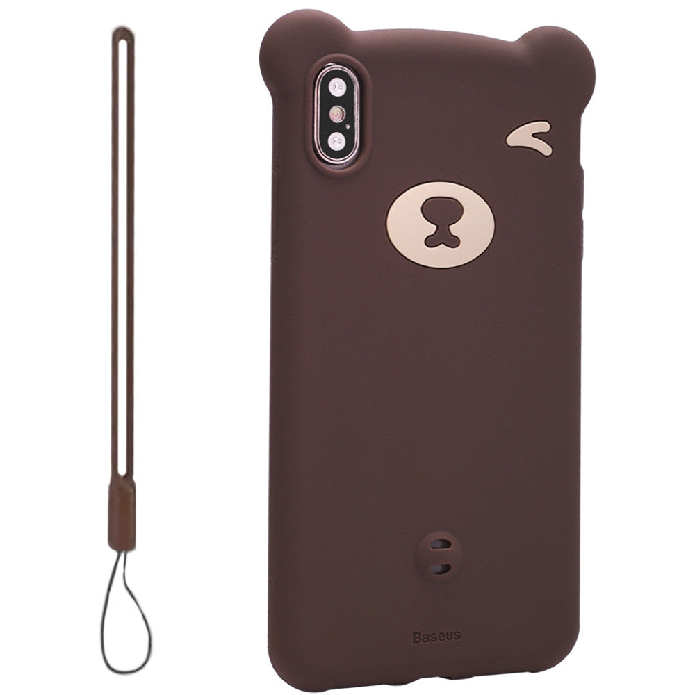 Baseus Bear Silicone Case ā iPhone XS Max ā Brown