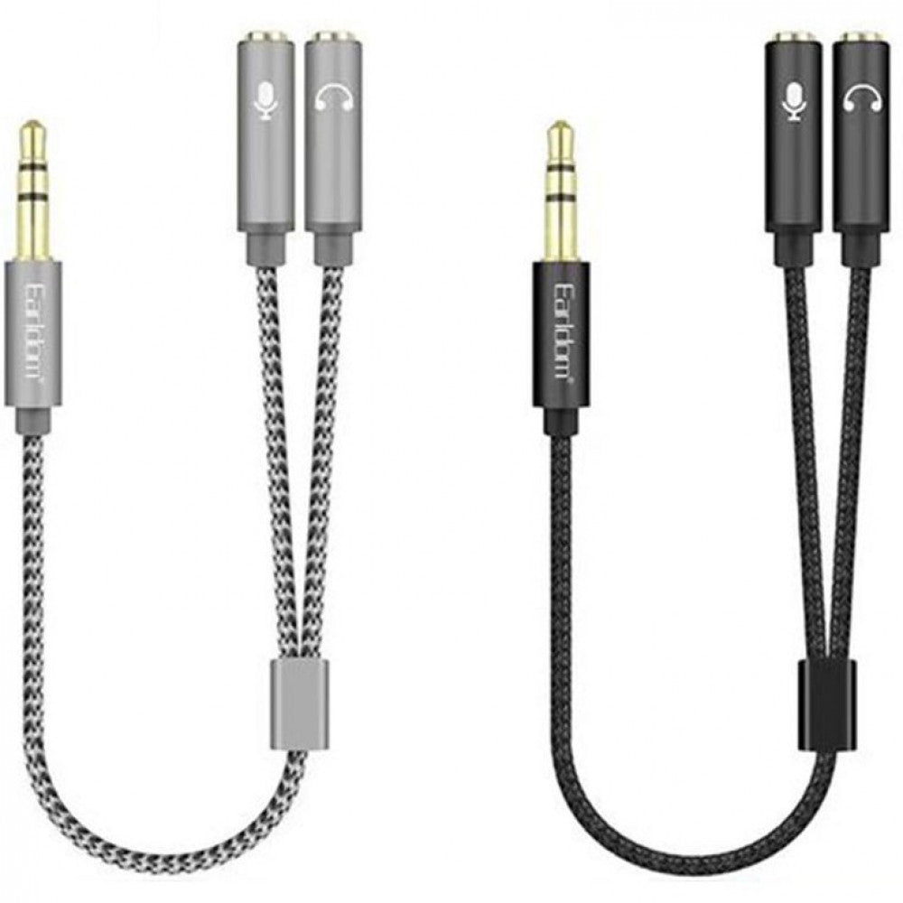 Aux cable (1m) – Earldom ET-AUX202 – Silver