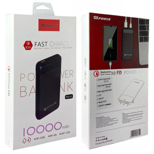 Power Bank 10000 mAh – OX Power PD10